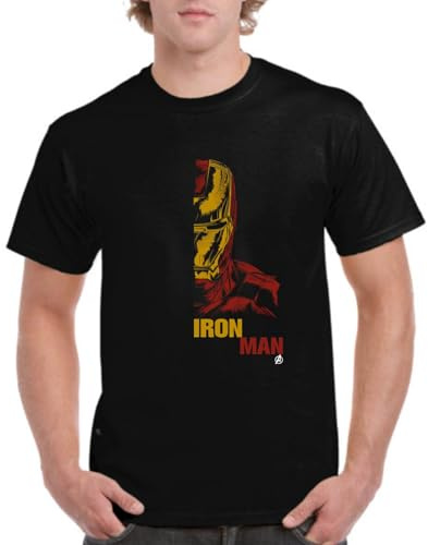 the Fan Tee Camiseta de Adulto de Hombre Comic Ironman Hombre de Acero 011 XL