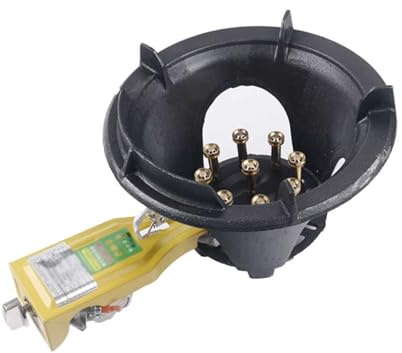 Fornello A Gas Portatile, Fornello A Gas A Bruciatore Singolo Da 9/10/13 KW, Piano Da Tavolo A Risparmio Energetico GPL, Griglia Portapentole Anti-slittamento(9 cavities)