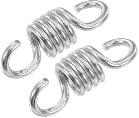 TOYZFRIENDY 2 pièces Kit Ressorts Galvanisés pour Chaise Suspendue et Balançoire de Porche Fixation Résistante Anticorrosion pour Hamac Siège Suspendu Polyvalent Accessoires de Suspension