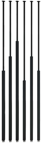 Separadores de habitación de listones de metal de suelo a techo, postes separadores de bricolaje con pies ajustables para sala de estar, comedor, estudio, sala de estar, instalación sin taladros
