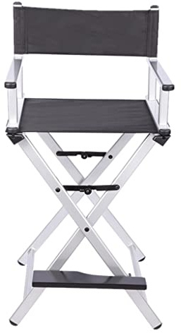 Bärbar makeup-artiststol i aluminium hopfällbar regissörsstol för makeupartister filmregissörer och utomhusevenemang – lätt att transportera