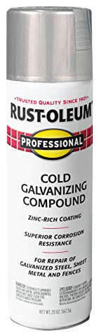 Rust-Oleum 7585838 Cold Gray Professional Galvanizing Compound Spray, 20 Oz