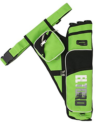 elToro Sys² - Seitenköcher inkl. Röhren und Gürtel | Farbe: Grün; Zubehör beim Bogenschießen, Bogensport, sicherer Transport von Ihren Pfeilen; Pfeil und Bogen Sport
