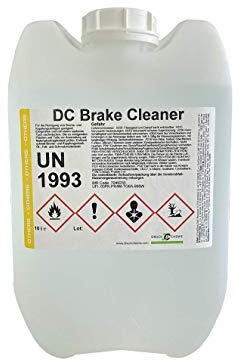 DC DruckChemie GmbH Bremsenreiniger Kanister 20L, acetonfrei + Auslaufhahn, Putzpapierrolle & Drucksprüher - Brake Cleaner - Teilereiniger zum Reinigen & Entfetten von Bremsen, Platten & Kupplungen