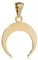 NKlaus Kettenanhänger Halbmond Horn 13x11mm 333 Gelb Gold 8 Karat Amulett Luna Mokosch 8302