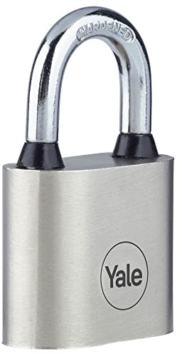 Yale Y112/30/121/1 - Candado hierro 30 mm 3 llaves, arco largo, para exterior, EN12320 antirrobo seguridad para taquilla, caja de herramientas, armario