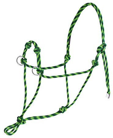 Harrison Howard Poly 4 Knot Side Pull Rope Halter with Rings Rope Training Halter for Horse - Style 6