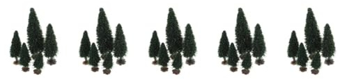 Yardwe 75pcs Miniature Deciduous Trees Model Toy Trees for Diy Landscape for Table Decor