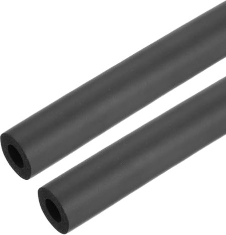 sourcing map 2pcs 3.3ft Pipe Insulation Tube 1/2 inch(13mm) ID 7/8 inch(22.5mm) OD Foam Tubing for Handle Grip Support, Black