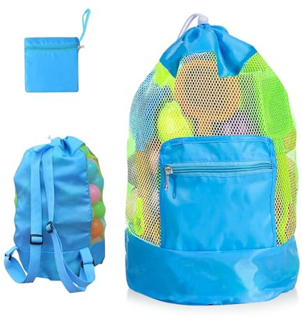Bolsa de juguetes de arena, bolsa de playa, bolsa de playa, bolsa de playa, bolsa de malla para niños, saco de baño, bolsa de playa plegable