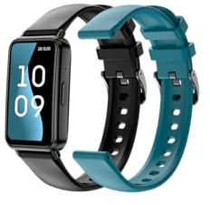 SPC Duo Fit - Pulsera Deportiva con Pantalla AMOLED 1,47” | Llamadas Bluetooth y notificaciones | +100 Deportes | 2 Correas Incluidas (Negro y Turquesa) | Batería hasta 8 días | IP68 | App Smart You