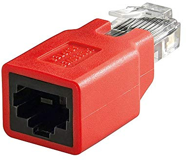 goobay RJ45 Crossover Adapter CAT 5e, Netzwerkadapter zum direkten Verbinden von 2 PCs, wandelt Patchkabel in Crossover-Kabel um - 68912