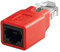 Goobay 68912 RJ45 Crossover Adapter, Rot, CAT 5e, RJ45-Stecker (8P8C) auf RJ45-Buchse (8P8C)
