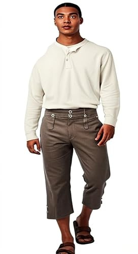 thecostumebase Pantaloni da Equitazione Pirate Choice per Costume da Jack Sparrow (L, Marrone)