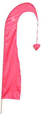 Asiastyle Bali-Fahne, 120cm inkl. Stock, Umbul Fahne (rot)