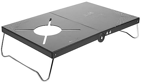 CRILSTYLEO Campingtischb Klappbarer Campingtisch Für Outdoor Camping Tragbarer Grilltisch Kompakt Und Stark Schwarz