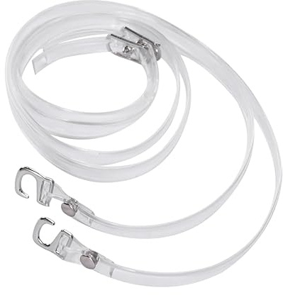 HORIALENCE Cinturini Elastici Trasparenti per Scarpe Fibbia Argento, Accessori Anti-allentamento per Tacchi Alti, Lavabili e Riutilizzabili per Donna