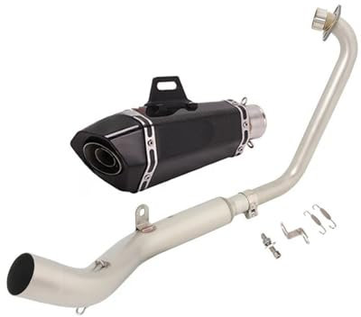 Moto Tubo Escape Tubo De Enlace Delantero De Escape para Motocicleta, Silenciador De 51mm para ZT125 U1 G1 Z1 Z2 2021 2022, Silenciador De Tubo De Escape para Motocicleta