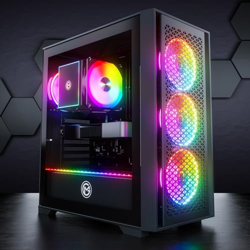 GameMachines Flow - Gaming PC - AMD Ryzen 7 5700X - GeForce RTX 5060 Ti 8GB - 1TB SSD - 32GB DDR4 - WLAN - Win 11 Pro