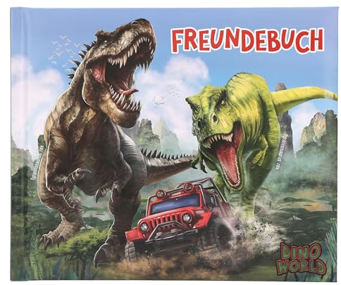 Depesche 13940 Dino World – Vänskapsbok med dinosauriemotiv, vänskapsbok med 108 sidor att skriva in och dekorera