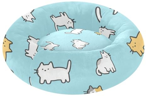 SyXIOP Lit orthopédique chaud et confortable pour chat de très petite taille Bleu