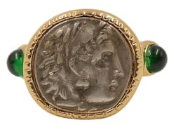 DAXWEV Anillo De Moneda Artemisa Atenea Apolo Mitología Griega Antigua Encanto Anillo Mítico,Abierto
