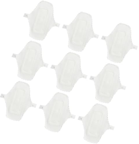 CALLARON Compresas Menstruales Reutilizables de Tela, Lavables de Color Blanco, Paquete de 9 Unidades para Uso en Viajes Material Resistente y Cómodo
