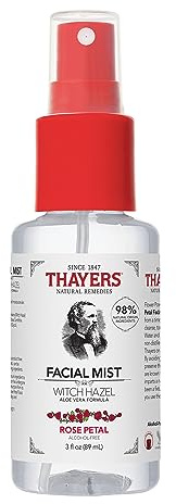 Thayers - Witch Hazel Alcohol-Free Facial Mist Toner with Aloe Vera Formula Rose Petal - 3 fl. oz.