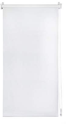 ondeco Klemmrollos ohne Bohren, Sichtschutz Rollo Fenster innen und Tür mit Klemmträger, Seitenzugrollo Lichtdurchlässig Blickdicht Sonnenschutz Trend Weiss 60x150 cm