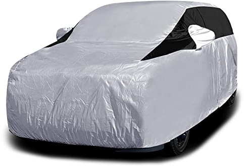 Titan Lightweight Poly 210T Car Cover for Large SUV 207-212 Waterproof, UV Protection, Scratch Resistant, Driver-Side Zippered Opening. Fits Escalade, Sequoia, Yukon and More.