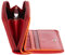 VISCONTI 100% Leder Geldbeutel Damen RFID Schutz Geldbörse Damen Portemonee Bifold Mehrfarbig Portmonee in Geschenk-Box ''Rainbow'' - Rot