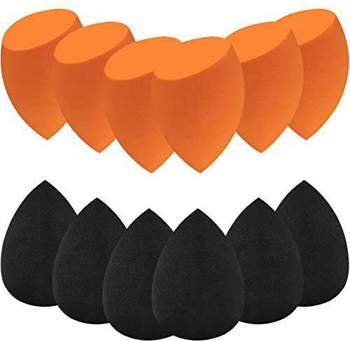 12 Pieces Professional Makeup Sponge Set,Latex Free Flawless Soft Setting Face Puffs,Makeup Blending Sponge Cosmetic Applicator for Powder,Liquid,Facial Makeup Tools