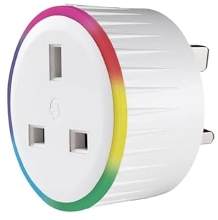 Shelly Plus Plug UK, Smart Wi-Fi Outlet with Power Metering, Remote Control Socket, Max 3000W, Custom Schedules, Home Automation(13A) Compatible with iOS, Android, Alexa, Google Home, SmartThings