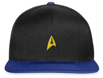 Spreadshirt Star Trek The Original Series Besatzung Logo Stick Snapback Cap, One Size, Schwarz/Königsblau