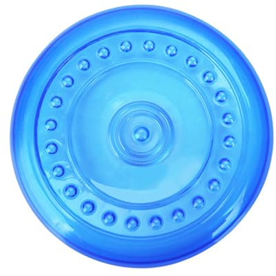 HOLIDYOYO Disque Volant pour Chiens Moyens Bleu Résistant à Usure Disque Souple Multi-Usage pour Chiots et Jeux Entraînement Extérieur