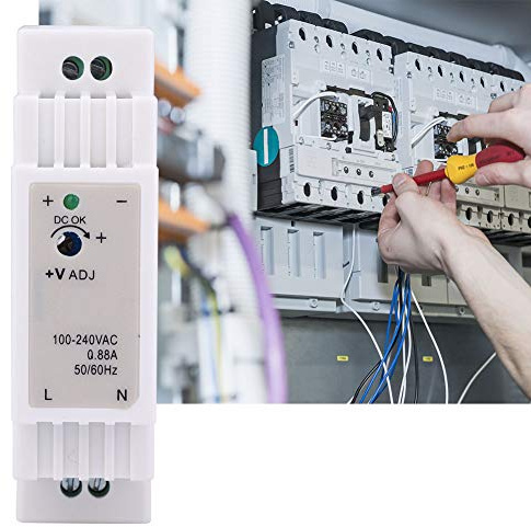 Dioche 120 a 24 DR-15-24 Fuente de Alimentación Conmutada de Salida única en Carril DIN 15W 24V 0.63A. Diseño Silencioso, Adecuado para Equipos de Control Industrial: Muy Eficiente y Estable.