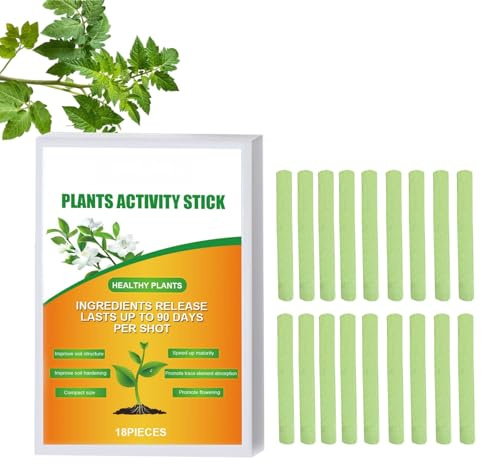 Plant Food Spikes,Indoor Plant Food Sticks,Slow Release Fertilizer Sticks,Nutrient Fertilizer Spikes for Indoor & Outdoor Garden,Potted Flowers,Vegetables,Plants Care for Root Growth