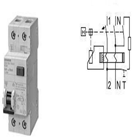 Siemens - Diferencial combinado 1 polo+neutro 6a 30ma/6000