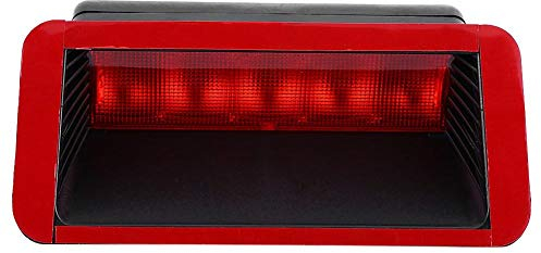 Qiilu Troisième feu de freinage, 5 LED 12V, montage universel haut de voiture, arrière, troisième, troisième feu stop stop, feu arrière