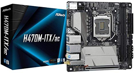 ASRock H470M-ITX/AC unterstützt 10th Gen Intel® CoreTM Prozessoren (Sockel 1200) Motherboard