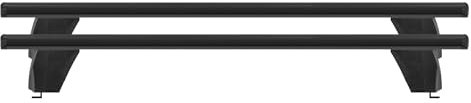 Menabo Dachträger Grundtäger kompatibel mit Mercedes GLC C253 2020-2022 Aluminium 75kg Schwarz 2tlg Fixpunkte für Fahrradträger, Dachboxen, Skiträger Abschließbar