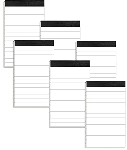 Notizblock Klein A7 6 Stück, To Do Listen Block Notizzettel Nachfülleinlagen 30 Blatt pro Block Mini Notizblöcke Liniert Schreibblock Kleiner Notizblock A7 Ersatzblöcke für Arbeit Büro Haushalt Schule