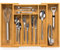 budu Besteckkasten #33,5 (Tiefe 33,5cm) aus Bambus - Schubladen Ordnungssystem für die Küche - Besteckkasten für Schubladen aus Bambus - Ausziehbar - Kitchen drawer organizer - Kitchen organizer