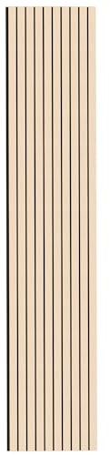 Tuda Grass Direct Luxury Acoustic Wall Series 2 Wide Slatted 3D Wood Veneer Panels - 240cm x 60cm - Washed Oak