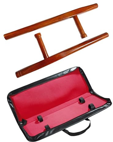 TEKKA BUDO Set Tonfa Roteiche mit Waffentasche - 51 cm (Paar) Runde Form - Kobudo Kampfsport Training
