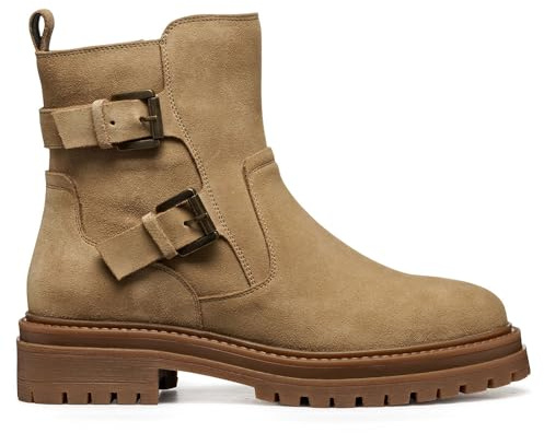 Geox D Iridea, Bota de Tobillo Mujer, Dk Sand, 36 EU