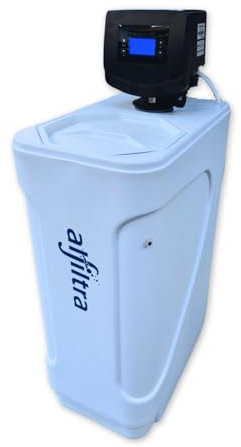 ALFILTRA Pura 48 Enthärtungsanlage | Entkalker für bis zu 5 Personen Haushalt | Mengengesteuert, Sparbesalzung & Kalkschutz für weiches Wasser