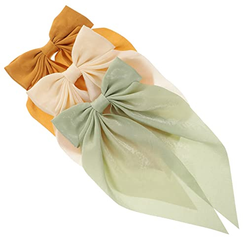 Toddmomy 3piezas Clip De De Horquilla De Lazo Pinzas Pelo Lazo Grande Pinzas Decorativas Pelo Para Mujer