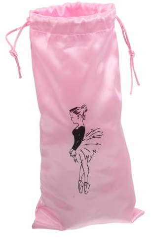 TOYANDONA Borsa Organizer Scarpe Accessori Danza Classica Bambina Rosa Coulisse per Scarpe da Ballo in Poliestere Lavabile e Leggera per Ballerine