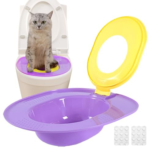 Kit di addestramento per il bagno per gatti, vasino riutilizzabile, accessorio per animali domestici rimovibile portatile, RV House Travel Baithing, soluzione F